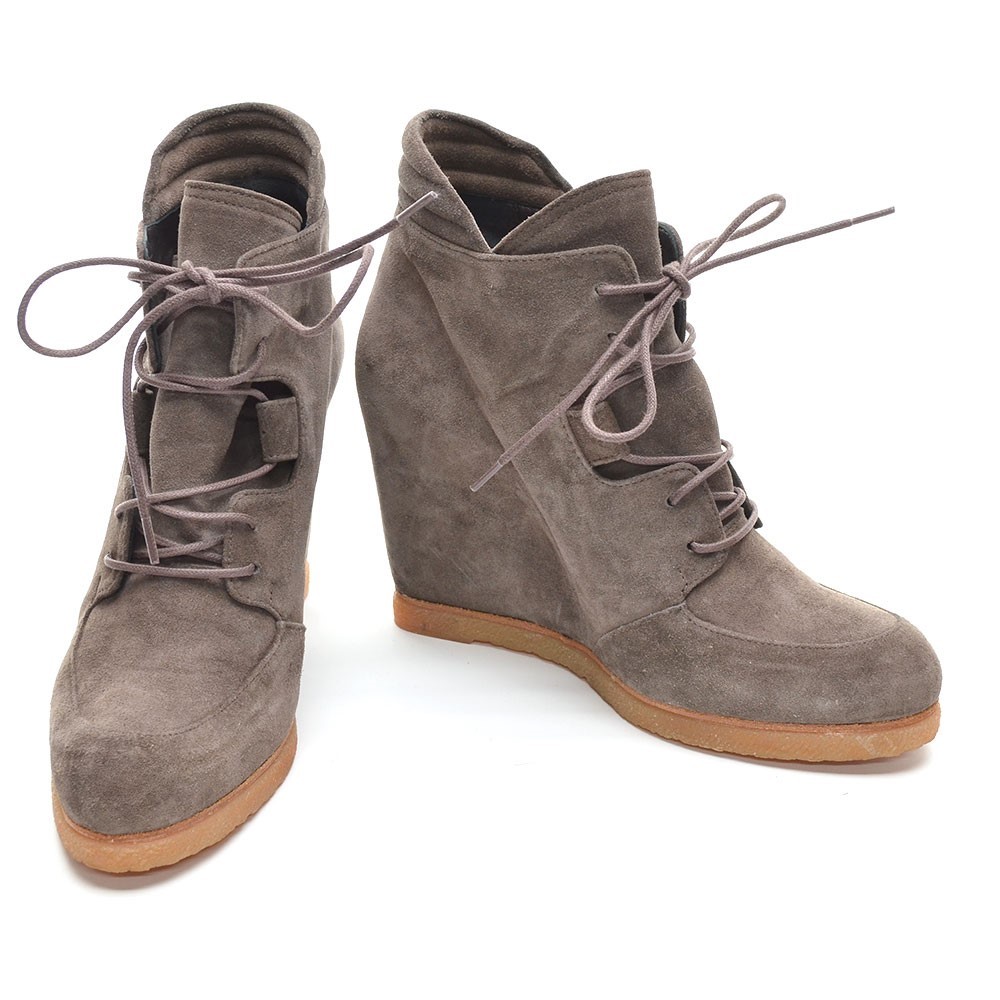 Stuart Weitzman Kidstuff Hidden Wedge Boots 7.5 M New - Picture 2 of 6